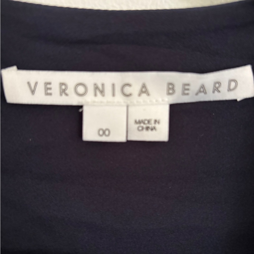 Veronica Beard Cameri Silk Ruched Dress Navy Blue… - image 8